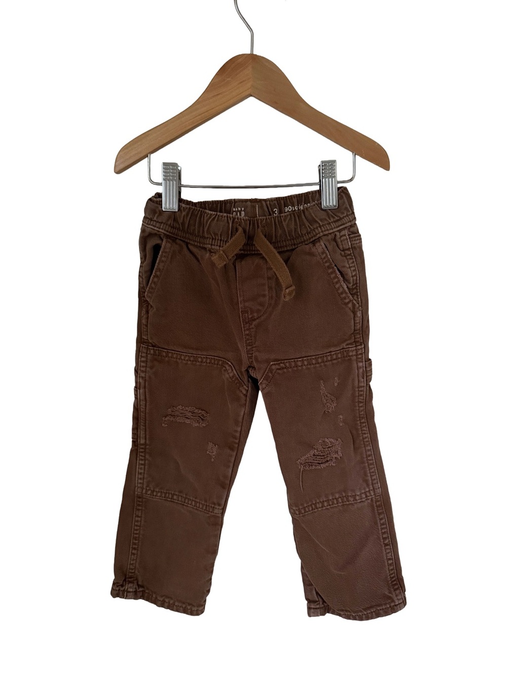 GAP Kids Brown Distressed Jogger Pants 90s Original Straight Carpenter